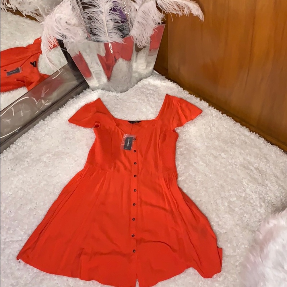 Salmon colored dress